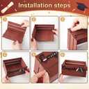 Epakh 2026 Graduation Card Box Holder Class of 2026 Rustic Wooden Card Box with Slot Vintage Grad Decorations for Congrats Graduation Reception Party Supplies