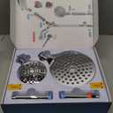 MakeFit Dual Filtered Rain Shower Head Combo, Handheld Shower Head with Adjustable Bar - Rainfall Shower Head And Showerhead with Filter for Hard Water - Removes Chlorine (Premium Chrome)