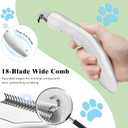 3-in-1 Pet Steam Brush Set for Dogs & Cats, Grooming Comb with Spray, Defur Tool, Water-Assisted Hair Removal, Spritz Brush, Multi-Purpose Kit, Undercoat Rake, Deshedding Brushes, Dematting Brush. (7.8"-Comb+Shampoo)