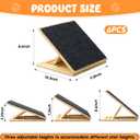 Cinnvoice Adjustable Dog Ramp, Foldable Wood Dog Ramp with Non-Slip Carpet Surface, for Small to Medium Dogs Cat Pet Ramps Step for Injured Older Pet(6 Packs,11.81 Inches/ 30 cm)