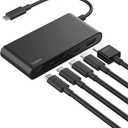 Belkin USB C Hub, 5Port Hub With 4K HDMI Display @ 60Hz, 100W Power Delivery, Fast Data Transfer 5Gbps, USB C Multiport Adapter for iPad Pro, Chromebook & More, MacBook Accessories with HDMI 2.0 port