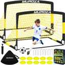 Soccer Goal, Kids Soccer Goals for Backyard Set, 2 Pack of 4x3 ft Portable Pop Up Soccer Net with Soccer Ball, Cones, Complete Training Equipment for Youth, Toddler Outdoor Sports Games