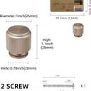 10 Pack Champagne Bronze Round Brushed Aluminum Cabinet Knobs (1.1 x 1 x 0.78 inches, 10 Count)