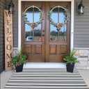 Black and White Striped Outdoor Rug Front Porch Rug 35.4''x59'' Cotton Hand-Woven Welcome Mats Layered Door Mats for Front Porch/Entryway/Laundry Room/Bedroom/Outdoor (35.4''x59'')