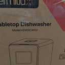 Hermitlux Countertop Dishwasher, 6 Wash Programs Slim Size Portable Dishwasher