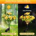 Neporal Solar Garden Lights Outdoor Waterproof IP65 4PK Dusk to Dawn Carnation Solar Flower Lights for Garden Decor Yard Decor Patio Decor, Garden Solar Lights Outdoor Gardening Gifts