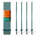 Fence Posts 7 Feet, Pack of 10, Metal Fence Poles U Post Sturdy Duty Fence Stakes Step in Post No Dig Fence Post for Garden Wire Fence Steel Sign Post (Fits to 6-ft Fence Mesh)