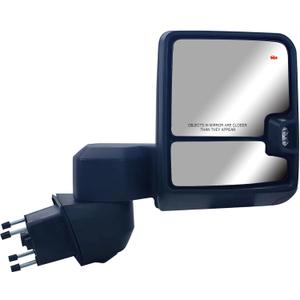 Passenger Right Side Door Towing Mirror Power and Heated with Signal Light and BLIS Black Back Cover For Chevrolet Silverado GMC Sierra 2500HD 3500HD from 2019 to 2024