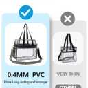 Paxiland Clear Bag for Stadium Events 12x6x12, Clear Tote Bag with Reinforced Strap, Transparent Bag for Sports Concert