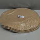 Jute Woven Oval Placemats Set of 6, Brown Plate Charger 12x16 inches Jute Heat Resistant Non-Slip Weave Place mats Farmhouse Straw Braided Rattan Tablemats Wicker Placemats for Dining Table