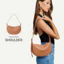 BOSTANTEN Purses for Women Crescent Crossbody Bag Vegan Leather Shoulder Hobo Handbag Adjustable Strap