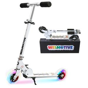 Kick Scooter for 3+Years Old Boys & Girls Lightweight, Foldable, Aluminum Frame, and Adjustable Handlebars, Rear Brake, and Flashing Light up Wheels