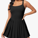 IUGA Tennis Dresses for Women with Shorts Easy Pezzy Athletic Dress for Women Adjustable Straps Workout Dress Removable Pads, 