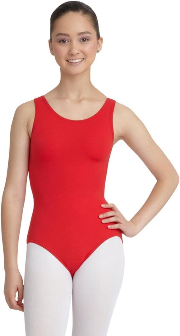 Capezio Women's Classic V-Neck Camisole Leotard (Size Medium, Red)