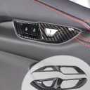 C8 Real Carbon Fiber Door Lock Switch Button Cover Trims Fit for Corvette C8 All Models Stingray Z51 Z06 E-Ray 2020-2025 2PCS