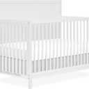 Dream On Me Dillian 5-in-1 Convertible Full-Size Baby Crib in White, GreenGuard Gold & JPMA, Converts to Toddler, Day & Full-Size Bed 3 Mattress Heights, Sustainable Pinewood