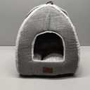 Cat Beds for Indoor Cats-Cat Bed Cave House Tent for Kittens and Small Pets with Washable Cushioned,Soft and Warm Indoor House, Grey, 15 inches