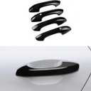 Car Exterior Door Handle Cover Compatible for 2021 2022 2023 2024 2025 Kia K5 GT GT-Line Accessories Door Handle Protectors with Smart Key Holes Glossy Black