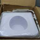 Carex Commode Seat Riser - Toilet Lift Commode Chair For Seniors, Elderly, Handicap - Auto Lifting Toilet Chair, Grey and White