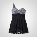 Womens Athletic One Piece Swimdress, Large