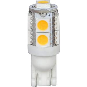 T10WG9T-WW 12V DC T10 Wedge 194 921 168 Ultra Bright 9-LED 5050 SMD LED Bulb, 20-Pack, Warm White