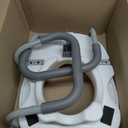 Drive Medical 2-in-1 Raised Toilet Seat with Removable Padded Arms - Elevated Bathroom Safety Support - Secure Locking Attachment - Easy Height Assistance - Durable Plastic Construction