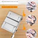 CGOLDENWALL 2 BLADES Manual Ribs Meat Chopper Slicer Stainless Steel Hard Bone Cutter Beef Mutton Household Vegetable Food Slicer Slicing Machine for Whole Chicken Rib Spine