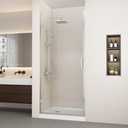 Bathbliss Frameless Pivot Shower Door, Glass Shower Door for Bathroom, 36" W x 72" H, Nano-Coated 5/16" (8mm) Clear SGCC Tempered Glass, Chrome Finish