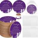 50 Pcs Funeral Favors Celebration of Life Favors for Purple Cork Coasters Bulk Round Absorbent Funeral Memory Cork Coaster with Bags Sympathy Gift for Memorial Party Guest Return Gifts