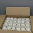 48 Pack White Unscented Clear Glass Filled Votive Candles. Hand Poured Wax Candle Ideal Gifts for Home Dcor Parties Weddings Holidays and Meditation (White)