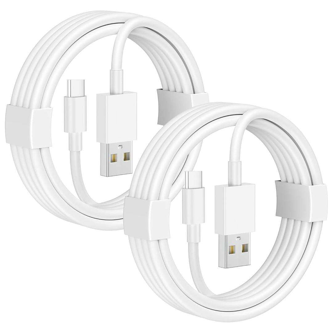 2 x Car Carplay Cable for iPhone 17/Air/17 Pro Max/16/15/Pro Max/Plus, 2-Pack USB to USB C for iPhone 17 USBC Cord, iPad Pro 13/12.9/11 inch, Air 5/4th, Mini 7/6 Gen Car Charger Cable Charging Cord 3FT (White)