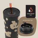Contigo Streeterville Stainless Steel Tumbler with Straw, Dragon Fruit, 24oz., Color: Licorice