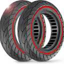 BANGTING 2PCS 10x2.125 inches Solid Tires for Electric Scooter, 50/75-6.1 Tire for Gotrax GXL V2 / XR/APEX, 8.5x2 inches Tire for Xiaomi Pro 2 / M365 / 1S and 8 1/2 x2 Tire Replacement (Red)