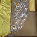 Berlune Princess Costumes for Girls Princess Dress up Accessories for Kids Cosplay Dress Halloween Party Birthday Outfit(45Y,Yellow)