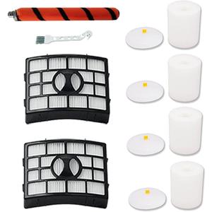 Foam Hepa Filter Brushroll Roller for Shark APEX DuoClean Lift-Away AX950 AX951 AX952 AZ1000 40 AZ1000W AZ1002 40 AZ1002BRN ZU881 ZU885 NV830 NV831 NV835 vacuum,part # 1173FT950,XFF650 and XHF650