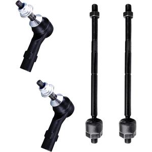 Inner & Outer Tie Rod Ends Fit for Ford Five Hundred 2005-2007/ Flex 2009/ Freestyle 2005-2007/ Taurus Taurus X 2008-2009, 4PC ES800222 EV800221 Tie Rods for Mercury Montego 2005-2007/ Sable 2008-2009