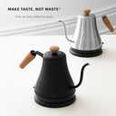 Bodum 27oz Melior Gooseneck Electric Water Kettle, Pour Over Coffee & Tea, Brushed Stainless Steel
