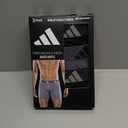adidas Men's Performance Athletic Mesh Boxer Brief Underwear 3-Pack, Moisture Wicking, Sport Comfort (Medium, Black/Onix Grey/Black)