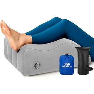 Inflatable Leg Elevation Wedge Pillow for Sleeping, Post Surgery Recovery, Swelling Relief, Blood Circulation Foot Rest Cushion, Injury Leg Support, Leg Wedge Pillow for Bed & Travel