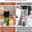 Mason jar Vacuum Sealer, Electric Mason Jar Vacuum Sealer Kit for Wide Mouth & Regular Mouth Mason Jars,for Food Storage and Fermentation (Black)