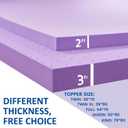 SINWEEK Mattress Topper Twin XL, 2 Inch Gel Memory Foam Mattress Topper College Dorm Ventilated Soft Mattress Pad, Bed Topper, CertiPUR-US Certified