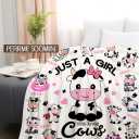 Cow Blanket Soft Cozy Flannel Cows Throw Blanket Bedding Decor Stuff Cow Lovers Gifts for Girls Women Kids Adults 50"x40"