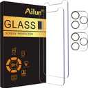 Ailun 2 Pack Screen Protector for iPhone 11 Pro [5.8 inch] + 2 Pack Camera Lens Protector, Tempered Glass Film, [9H Hardness] - HD