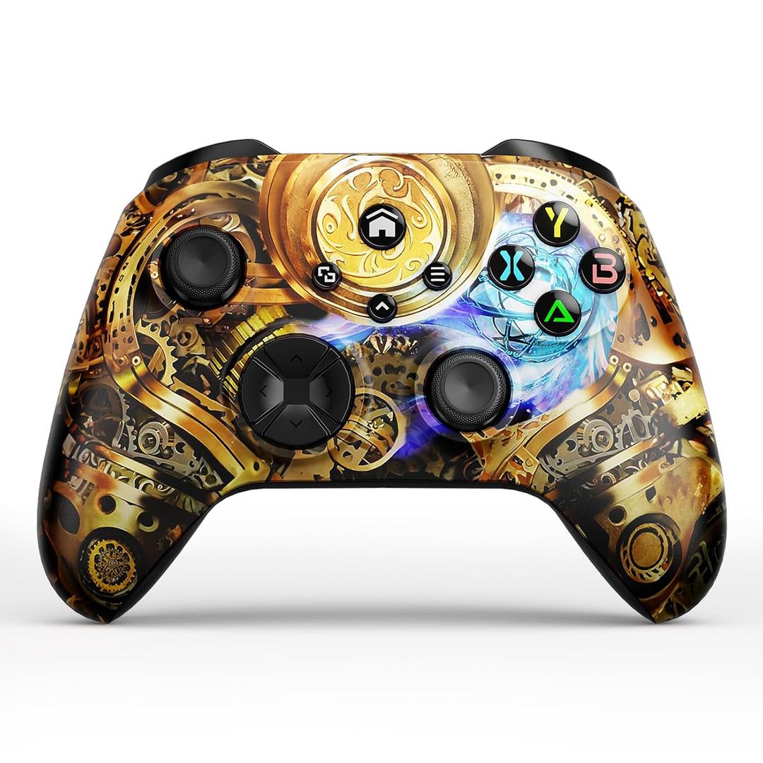 Dinosoo Wireless Controller for Xbox Series X|S, Xbox One & PC, Bluetooth, 4 Vibration Motors, TURBO, Macro, 3.5mm Headphone Jack Steampunk - Upgrading with a PC Before Connecting to X-box Dinosoo Wireless Controller for Xbox Series X|S, Xbox One & PC, Bluetooth, 4 Vibration Motors, TURBO, Macro, 3.5mm Headphone Jack Steampunk - Upgrading with a PC Before Connecting to X-box