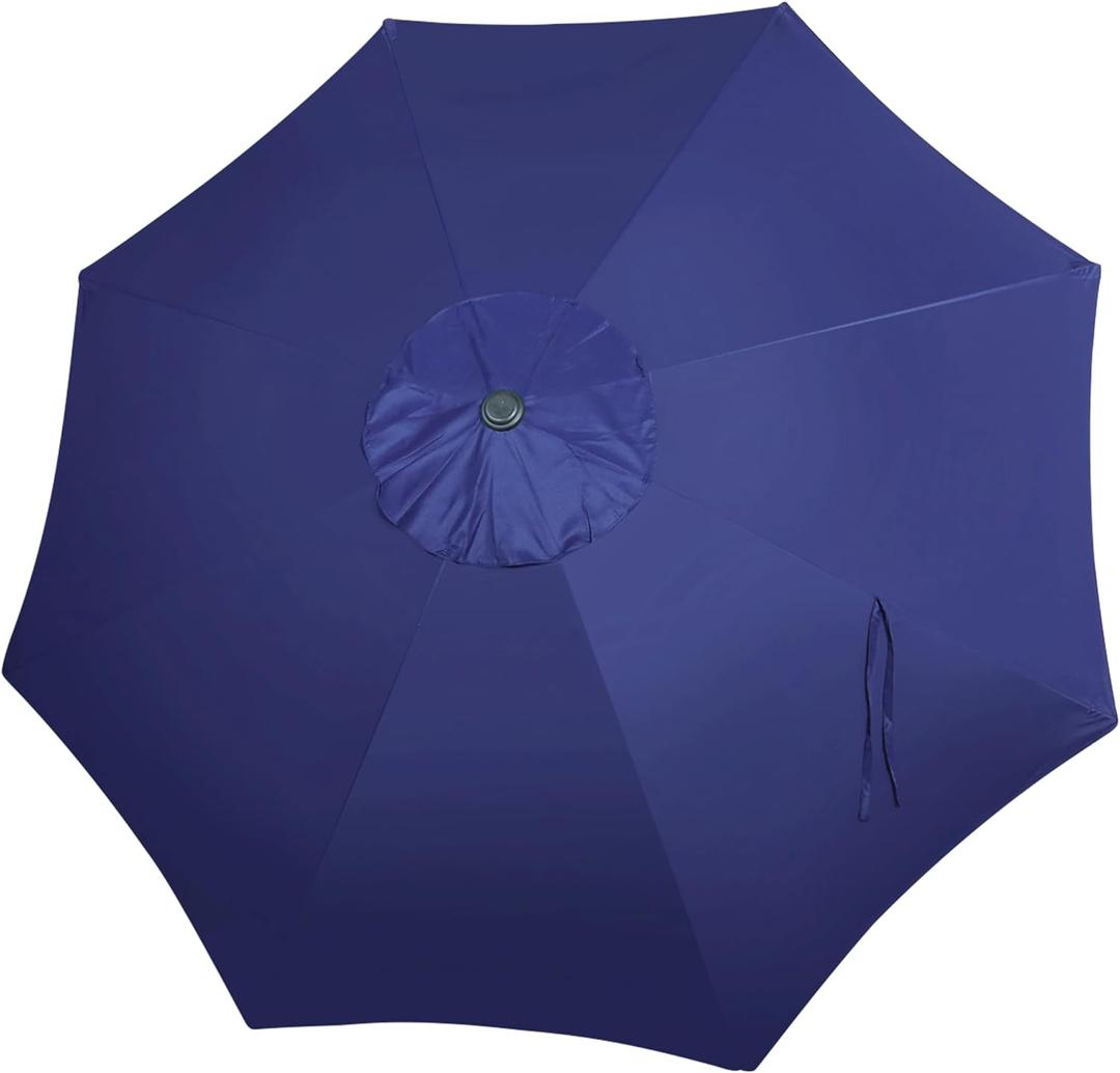 Blissun 9ft Patio Umbrella Replacement Canopy, Market Umbrella Top, Outdoor Table Umbrella Canopy for 8 Ribs, Canopy Only (Navy Blue) Blissun 9ft Patio Umbrella Replacement Canopy, Market Umbrella Top, Outdoor Table Umbrella Canopy for 8 Ribs, Canopy Only (Navy Blue)