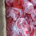 XKXKKE 100 Pcs Red Plastic Glasses, Plastic Water Goblets for Parties, Stemmed Drinking Glasses for Wedding Reception, Grand Event Party Bar Supplies Reusable Drinking Cups