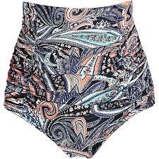 RELLECIGA Women's High Waisted Bikini Bottom Tummy Control Ruched Full Coverage Swim Bottom Large