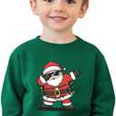 Boys Girls Kids Christmas Sweatshirt Toddler Ugly Xmas T-Shirt Long Sleeve Tee Top 2T-8Y (6-7 Years), Green