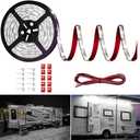 RV Awning Led Lights,12V 20FT Camper Awning Lights for Camper Motorhome Travel Trailer Concession Stands Food Trucks, Waterproof RV Exterior Underglow Light Strip for Party BBQ