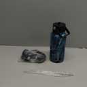 BJPKPK Insulated Water Bottles with Straw Lid, 40oz Stainless Steel Water Bottles with 3 Lids, BPA Free Leakproof Thermo, Tumblers, Cups for Sports, Gym- Ocean